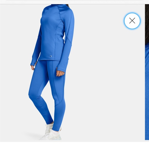 Pristine Coral Under Armour ColdGear Funnel Neck Top - Picture 4 of 6